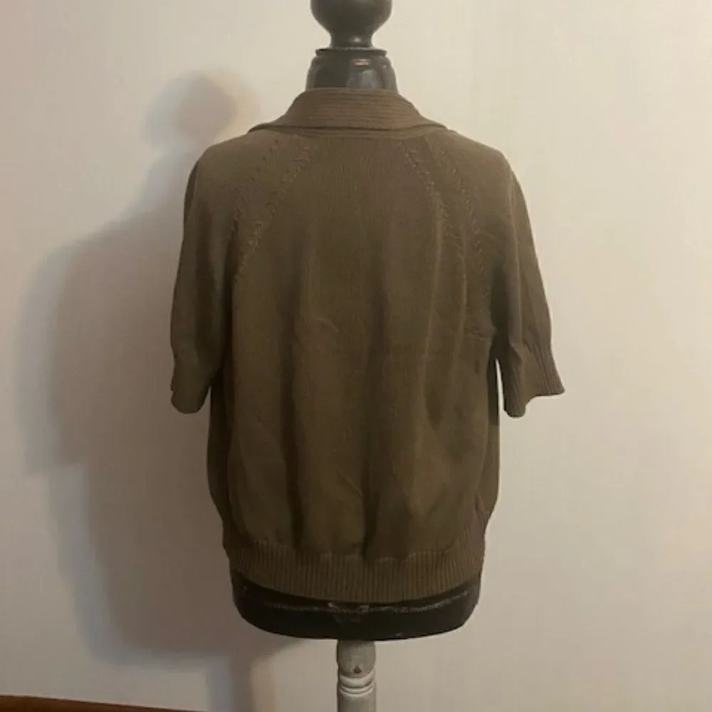 Talbots Green open Knit cardigan, size L - Picture 2 of 3